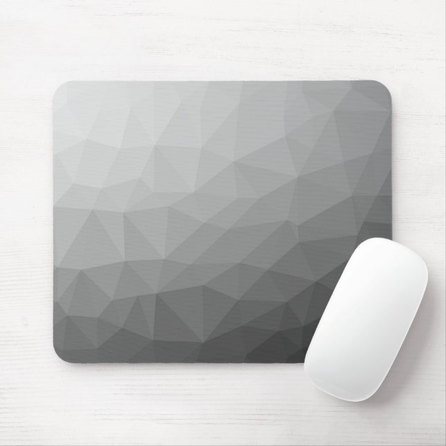 Grå Gradient Geometriskt Nätmönster Musmatta (Med mus)