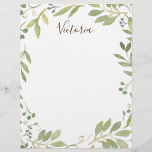 Grå grönt letterhead brevhuvud