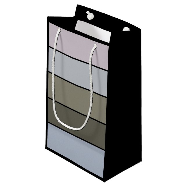 Grå Grönt och svart Rand på Papper vattenfärg (Framsidan Vinklad)