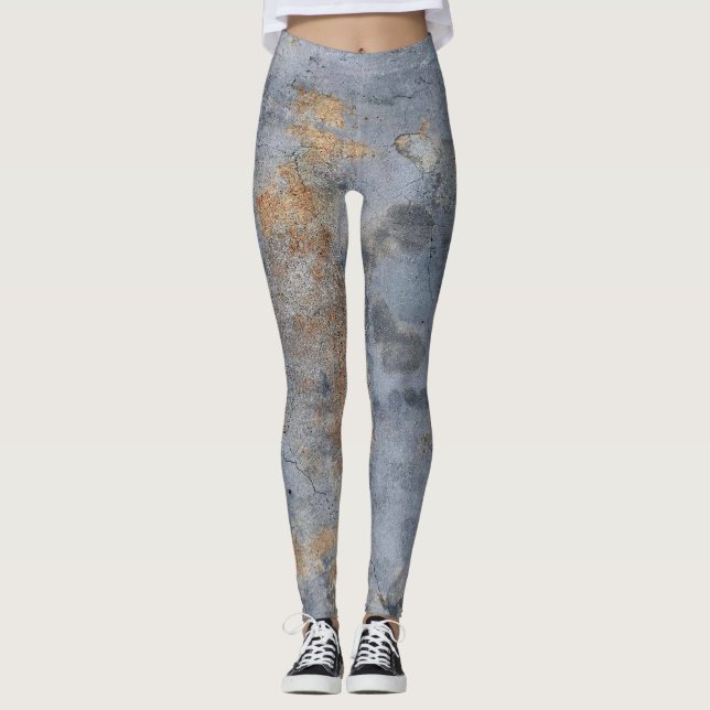 Grå Grunge Leggings (Framsida)