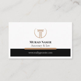 Grå & Guld Modern advokatdesign Elegant Jurist Visitkort