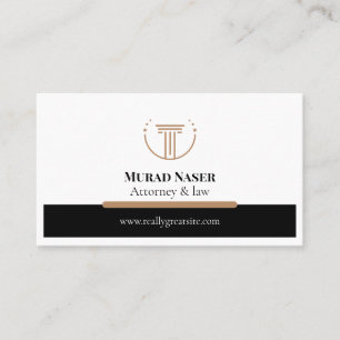 Grå & Guld Modern advokatdesign Elegant Jurist Visitkort