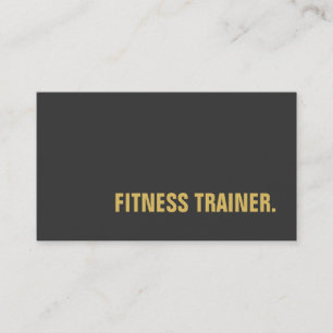 Grå & Guld Special Fitness Tränare Trendig Enkel Visitkort