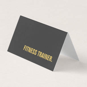 Grå & Guld Special Fitness Tränare Trendig Enkel Visitkort