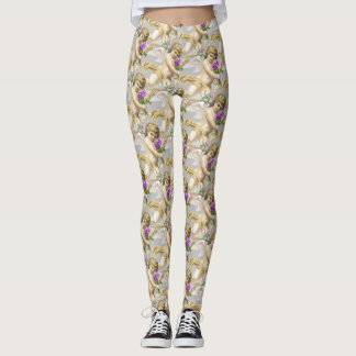 Grå Gyldne Keruber Leggings