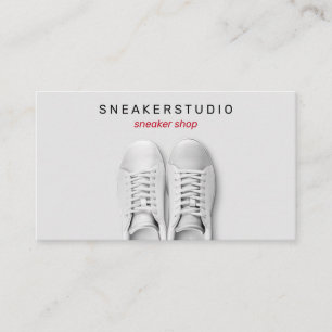 Grå gym sneakers sport skor visitkort