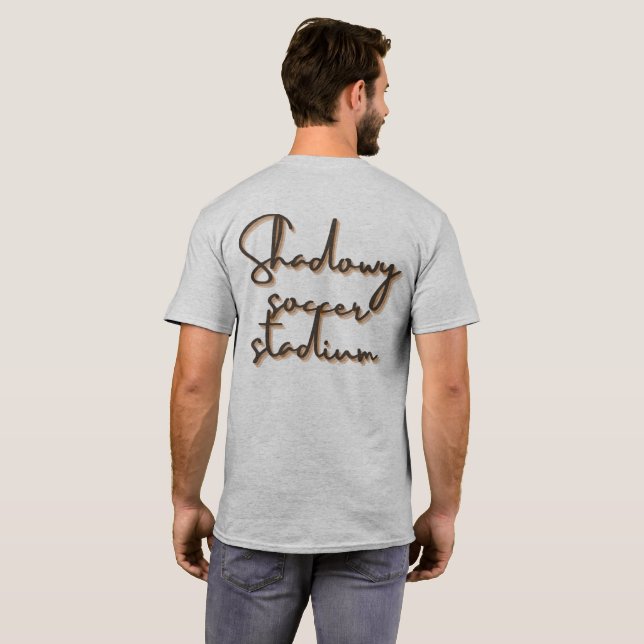 grå halvärmad T-shirt (Hel baksida)