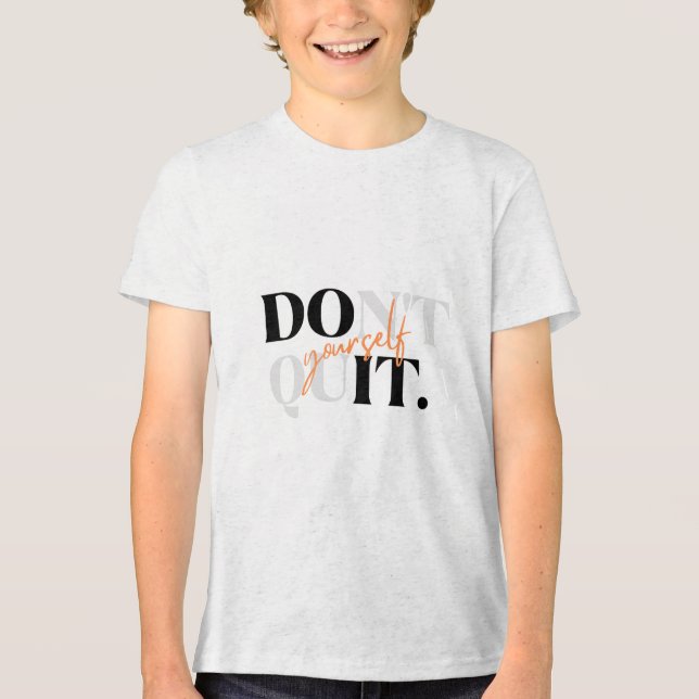 Grå halvärmad T-shirt för barn (Framsida)