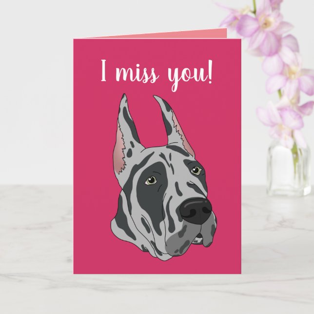 Grå Harlekin Grand Dan Missing You Kort (Orkide)