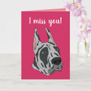 Grå Harlekin Grand Dan Missing You Kort
