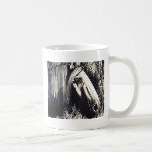 Grå häst kaffemugg
