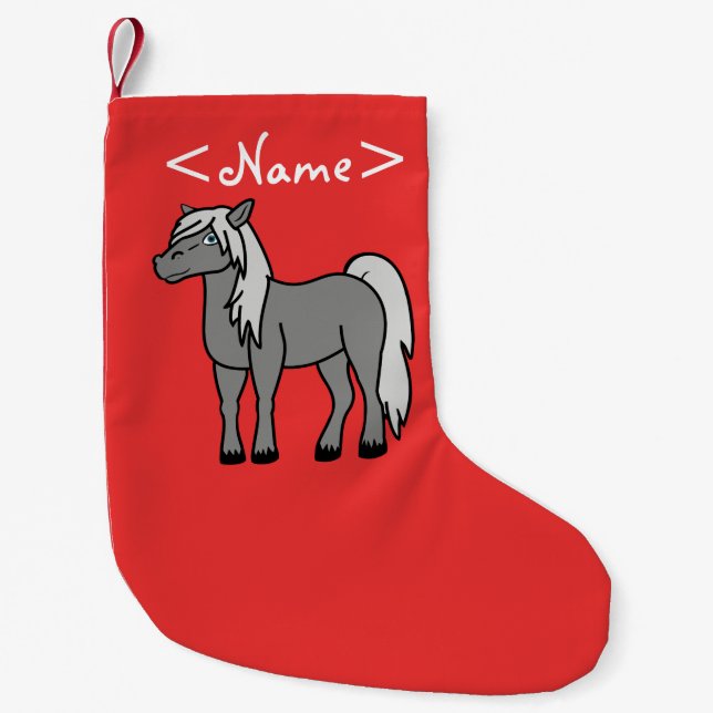 Grå häst liten julstrumpa (Framsidan)