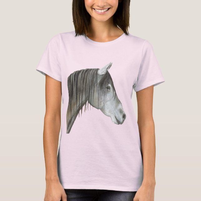 Grå häst t shirt (Framsida)