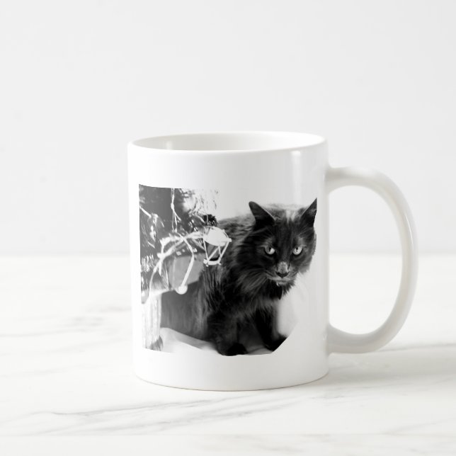 Grå julkattunge mig kaffemugg (Höger)