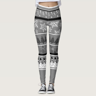 Grå julklänningsbyxor leggings