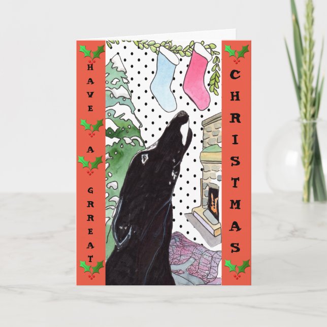 Grå julkort (a32) helgkort (Framsida)