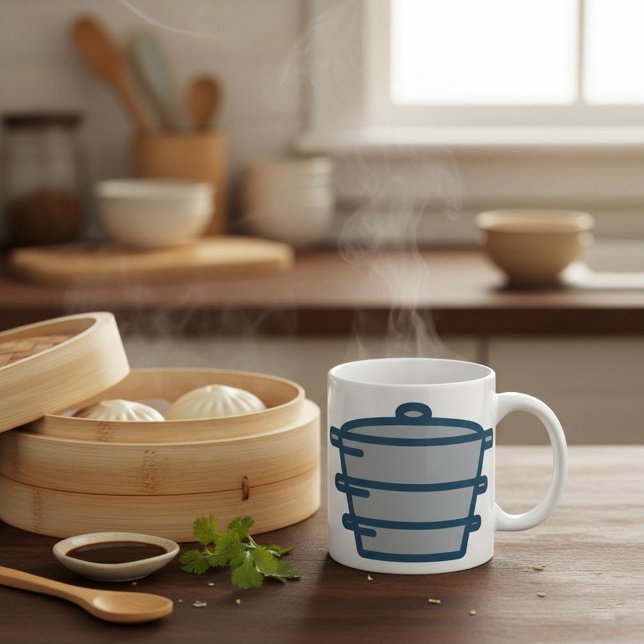 Grå kaffemugg i krukformat (Skapare uppladdad)