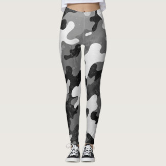 Grå kamouflageleggings Snygg kamouflage sport Leggings