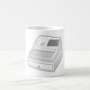Grå kassa minimalistisk detaljhandel kaffemugg