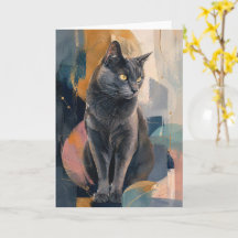 Grå Katt Gyllene Blick
