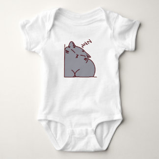 Grå katt som sover t shirt