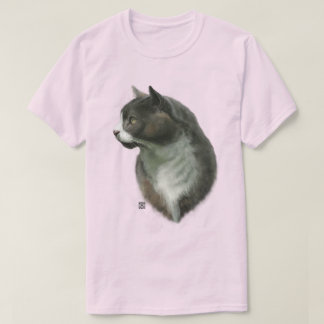 Grå Katt T Shirt