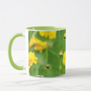 Grå kattfågel på trästaket mugg