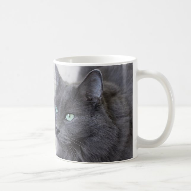 Grå kattmugg kaffemugg (Höger)