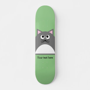 Grå Kitty Katt Personlig Skateboard