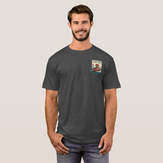 Grå koltröja med Heather-effekt T Shirt (Hel framsida)