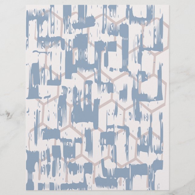 Grå & Kräm Abstrakt Scrapbookpapper (Framsida)
