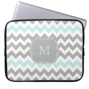 Grå laptop sleeve för AquasparreMonogram