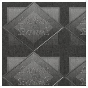 Grå logodesign för gräsmattbowling, tyg