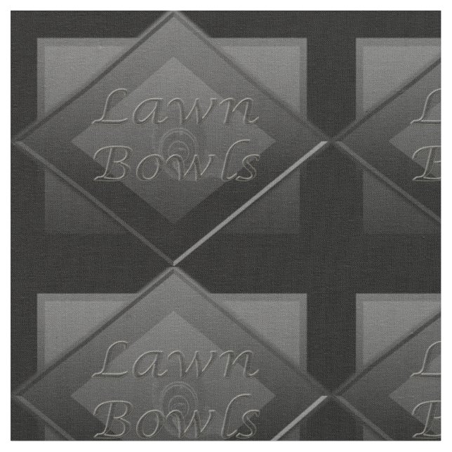 Grå logodesign för gräsmattbowling, tyg (Närbild)