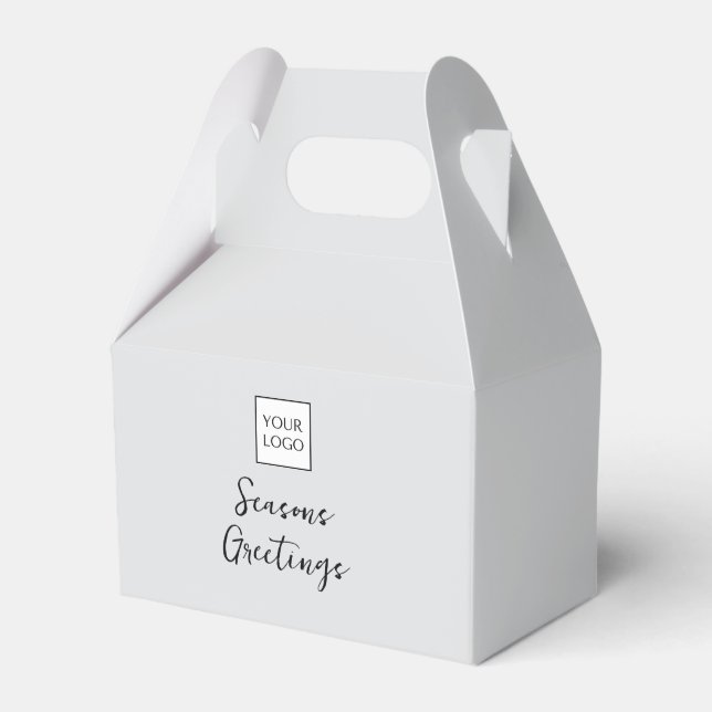 Grå logotyp text kampanj affärspackaging presentaskar (Framsidan Sidan)