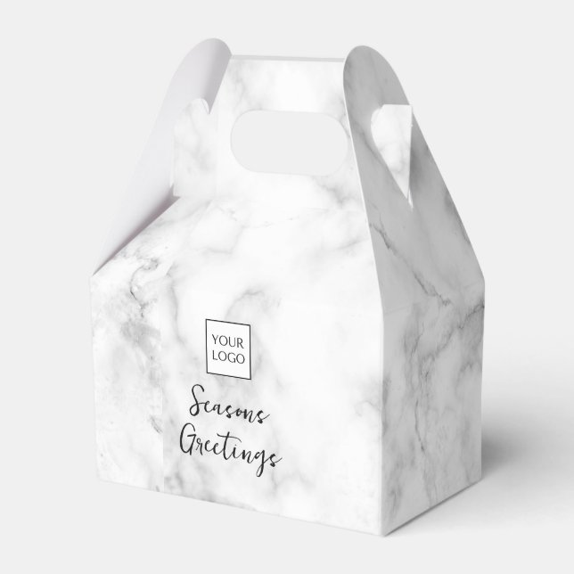 Grå logotyp text kampanj affärspackaging presentaskar (Framsidan Sidan)