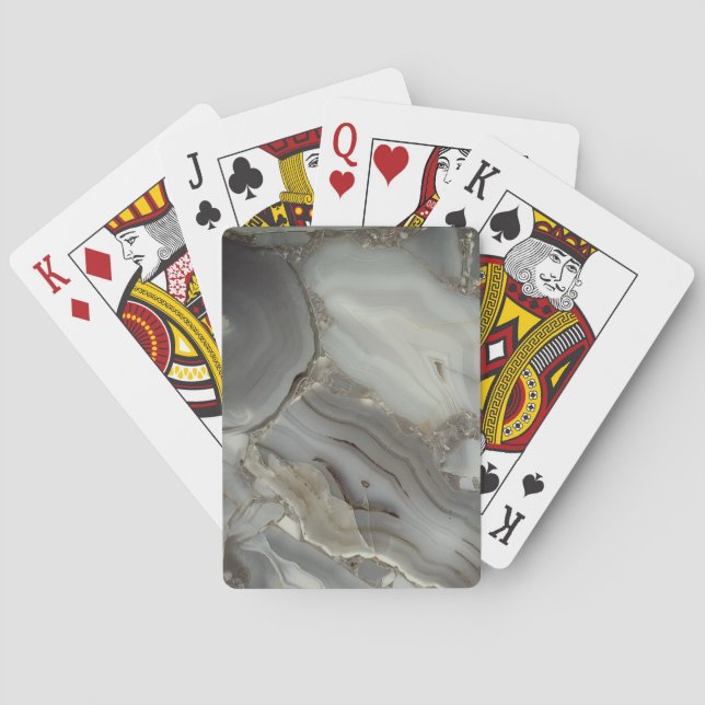 Grå marmor med guldåder casinokort (Baksidan)