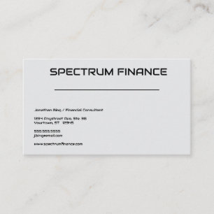 Grå minimalistisk finansiell professionell anpassn visitkort