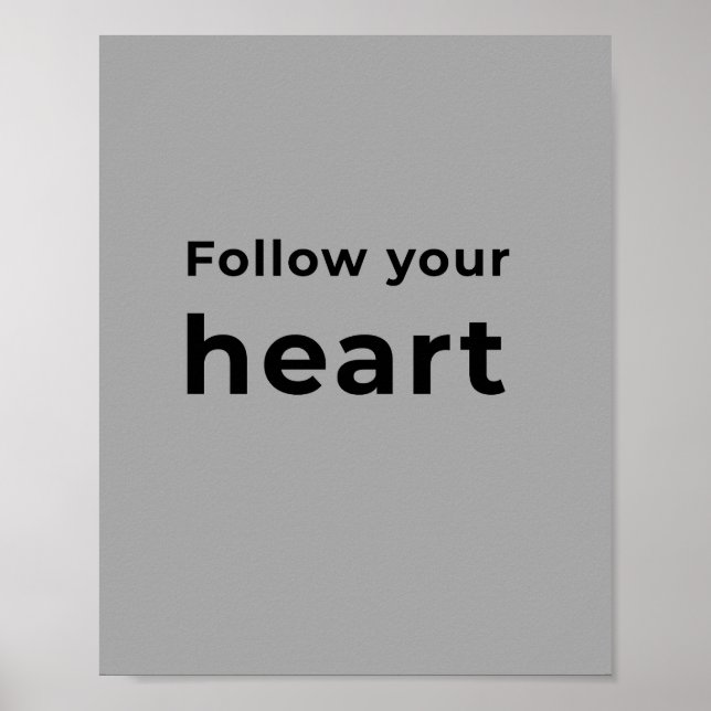 Grå minimalistisk väggkonst typografi  (Framsidan)