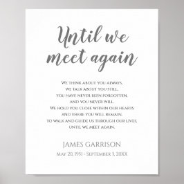 Grå Minnesdikt För Livets Firande Tills Vi Möts Ig Poster