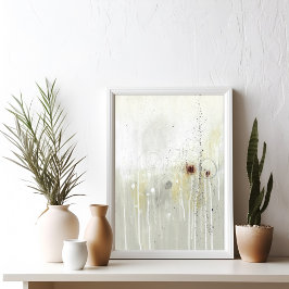 Grå Modern Elegant Abstrakt Konstaffisch Poster