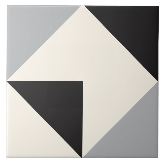 Grå Modern Geometrisk Form Mönster Kakelplatta (Framsidan)