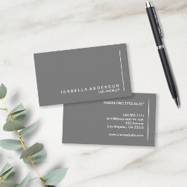 Grå Modern Minimalistisk Professionell Visitkort