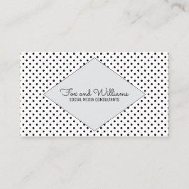 Grå modern polka dotsvisitkort visitkort