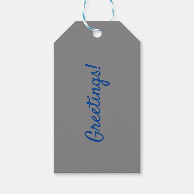 Grå nr.2, Grå presentkort Presentetikett (Framsidan)