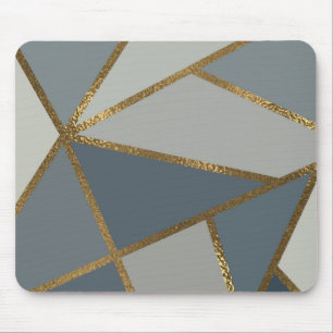 Grå nyanser & Guld Brons Geometrisk Chic Musmatta