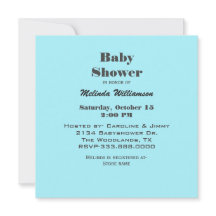 Grå och akvafärgad babyvagns-inbjudan till baby sh