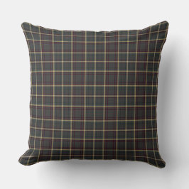 Grå och grön tartan rutmönster kudde