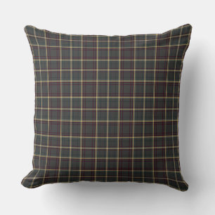Grå och grön tartan rutmönster kudde