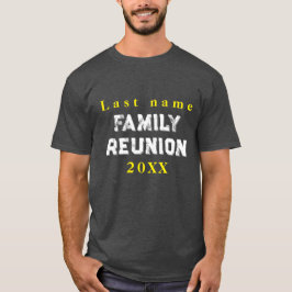 Grå och gul anpassad familjeåterträff t shirt